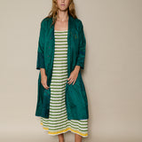 AMARANTH DRESS, EMERALD GREEN SILK