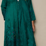 AMARANTH DRESS, EMERALD GREEN SILK