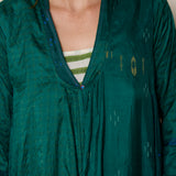 AMARANTH DRESS, EMERALD GREEN SILK