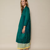 AMARANTH DRESS, EMERALD GREEN SILK