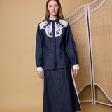 DYNASTY SKIRT, DENIM