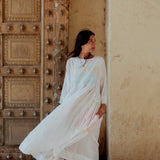 RAINBOW EMBROIDERY DRESS, MULTI COLOR COTTON SILK