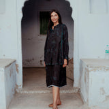 KAJAL SLIP DRESS, BLACK SILK