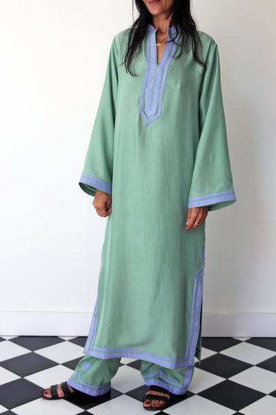 JADE MAXI TUNIC, GREEN SILK