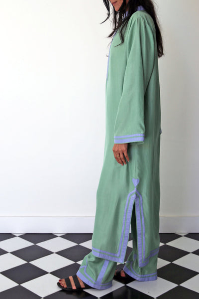 JADE MAXI TUNIC, GREEN SILK