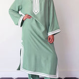 JADE MAXI TUNIC, GREEN SILK