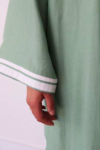 JADE MAXI TUNIC, GREEN SILK