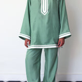JADE MINI TUNIC, GREEN SILK