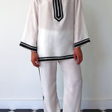 JASMINE MINI TUNIC, WHITE SILK