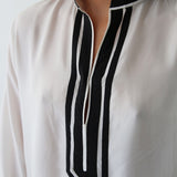 JASMINE MINI TUNIC, WHITE SILK