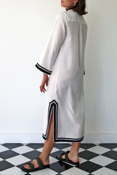 JASMINE MAXI TUNIC, WHITE SILK