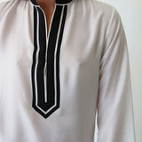 JASMINE MAXI TUNIC, WHITE SILK
