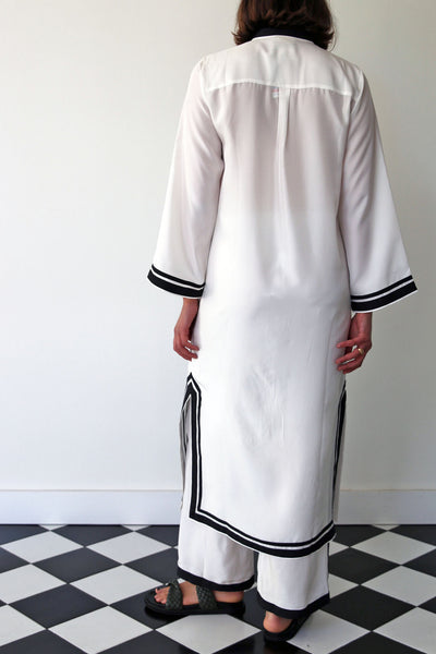 JASMINE MAXI TUNIC, WHITE SILK