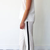 JASMINE PANT, WHITE SILK