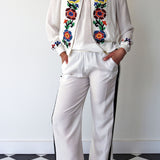 JASMINE PANT, WHITE SILK