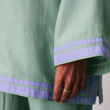 JADE MINI TUNIC, GREEN SILK