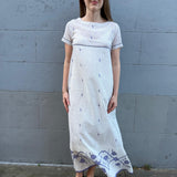 NILA SWING DRESS, IVORY // INDIGO JAMDANI COTTON