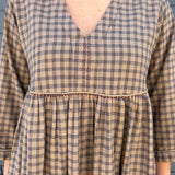 MOONFLOWER DRESS // BEIGE CHECK