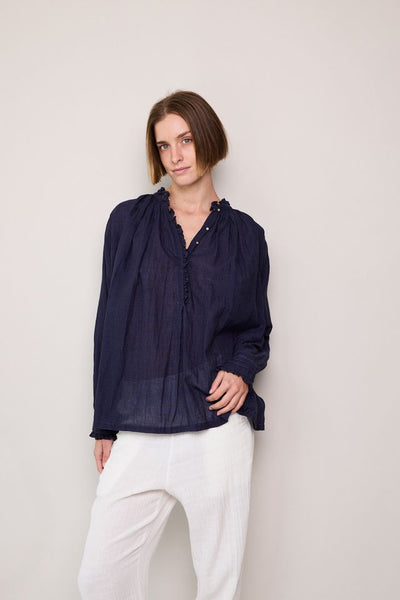 IRIS SHIRT, CHECKERED BLUE