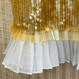 COMET SKIRT, GOLD // IVORY SEQUIN