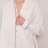 JASMINE SHIRT, IVORY COTTON