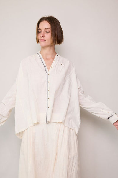 JASMINE SHIRT, IVORY COTTON