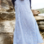 STRIPE SLIP DRESS, BLUE//WHITE - SAAKI