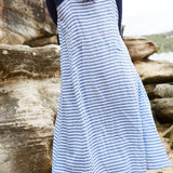 STRIPE SLIP DRESS, BLUE//WHITE - SAAKI