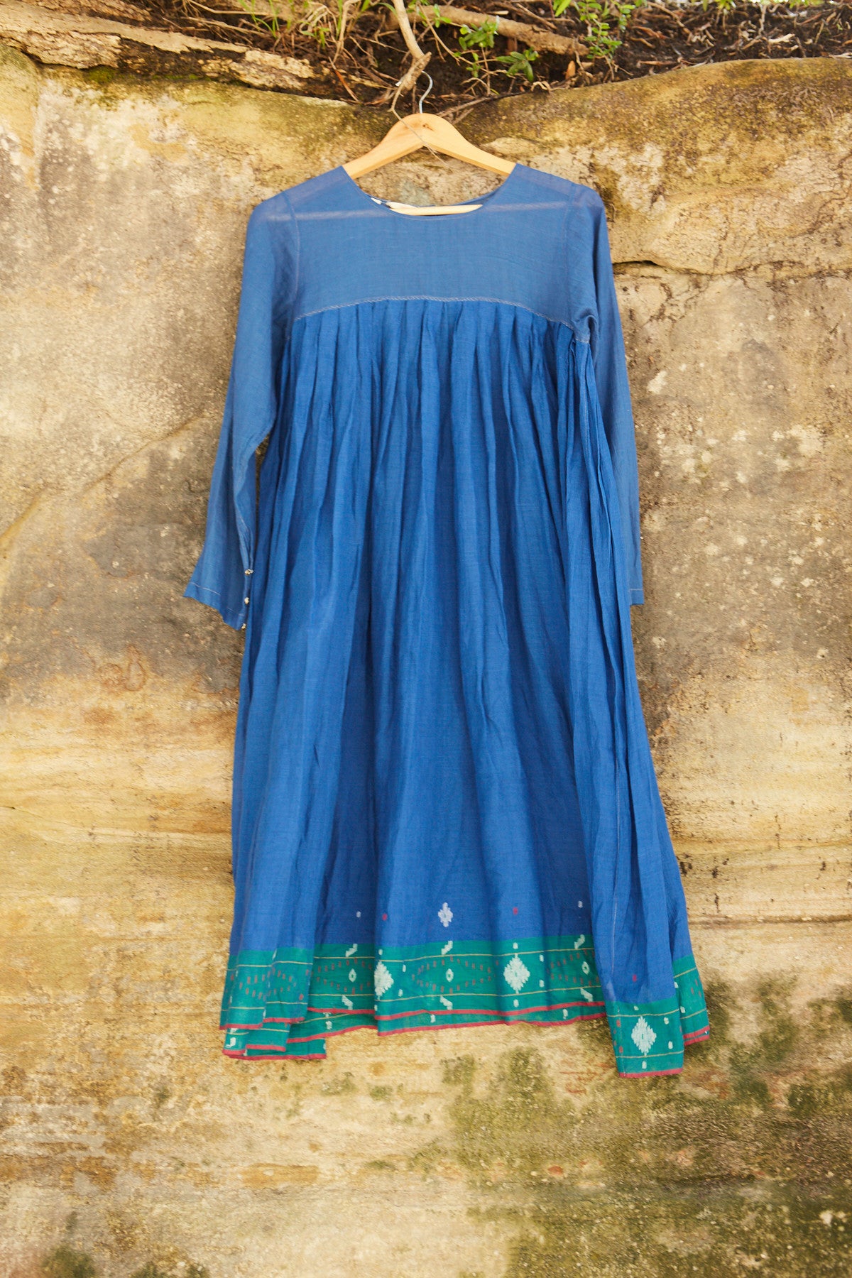 FRENCH CHEMISE DRESS, COBALT BLUE - SAAKI