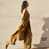 FERN VEST, OLIVE SILK