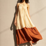 EVA JUMPSUIT, APRICOT/BRONZE