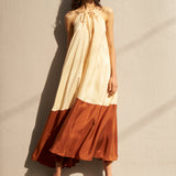 EVA JUMPSUIT, APRICOT/BRONZE