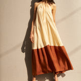EVA JUMPSUIT, APRICOT/BRONZE