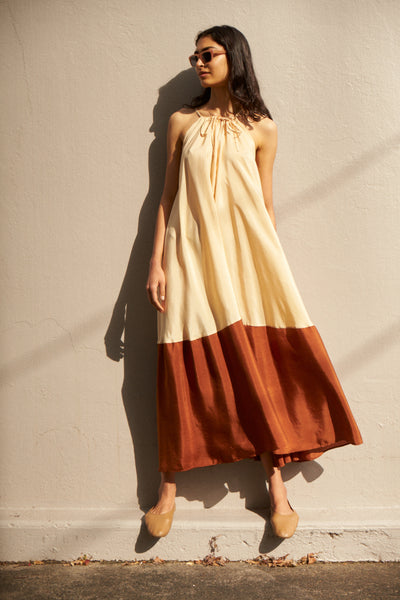 EVA JUMPSUIT, APRICOT/BRONZE