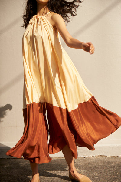 EVA JUMPSUIT, APRICOT/BRONZE
