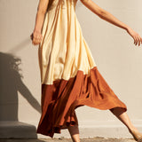 EVA JUMPSUIT, APRICOT/BRONZE