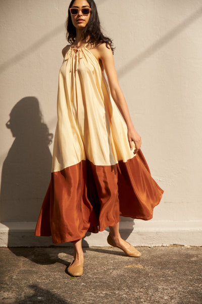 EVA JUMPSUIT, APRICOT/BRONZE