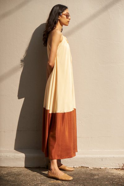 EVA JUMPSUIT, APRICOT/BRONZE