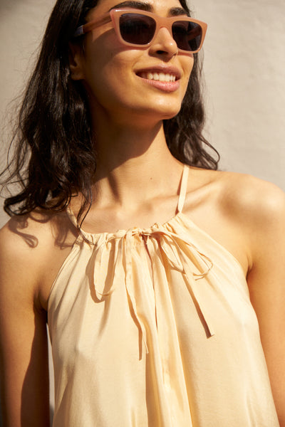 EVA JUMPSUIT, APRICOT/BRONZE