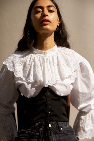 LOLA SHIRT, WHITE POPLIN