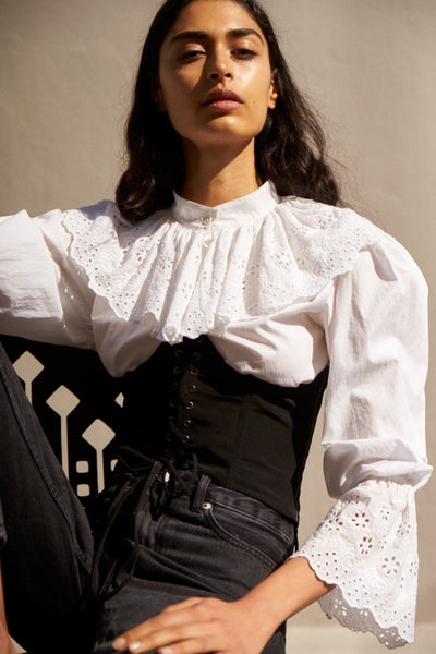LOLA SHIRT, WHITE POPLIN