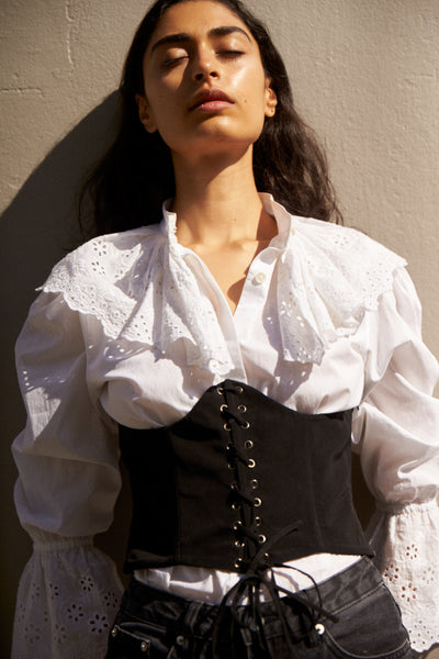LOLA SHIRT, WHITE POPLIN