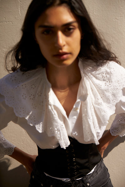 LOLA SHIRT, WHITE POPLIN