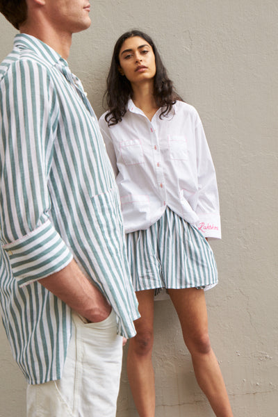 DAISY SHORT, POPLIN/HANDWOVEN COTTON