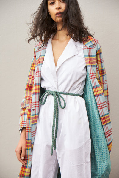 PLAID COAT, MULTICOLOR WOOL