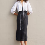 TARA SLIP, SILK BLACK