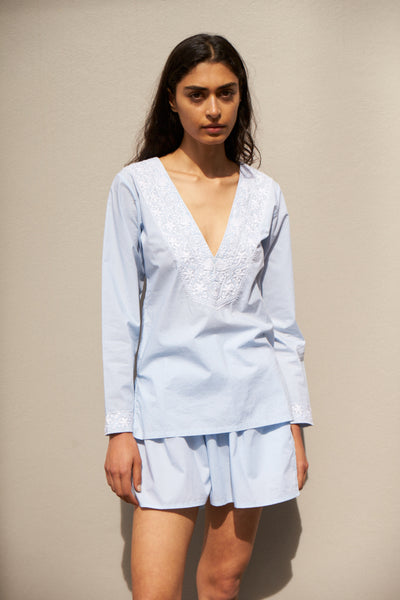 DAISY SHORT, POPLIN/HANDWOVEN COTTON