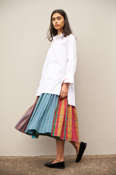 RAINBOW WOOL SKIRT, MULTICOLOR