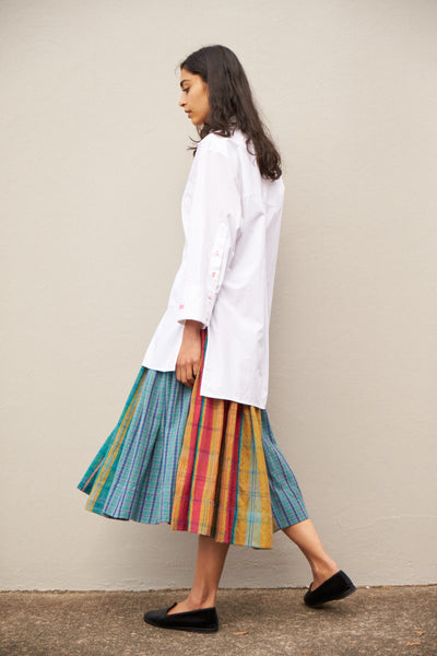 RAINBOW WOOL SKIRT, MULTICOLOR