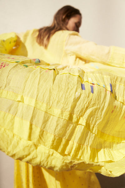 SUNSHINE SHIRT DRESS, YELLOW WEAVE